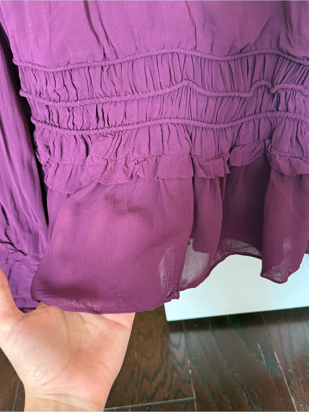 FARM Rio Purple Ruffle Peplum Blouse - Picture 11 of 16